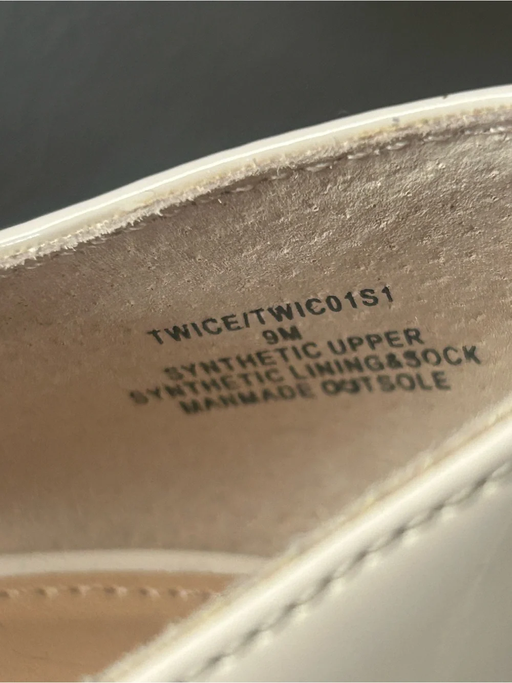 Steve Madden Cream Patent Double-Strap Platform Pumps
